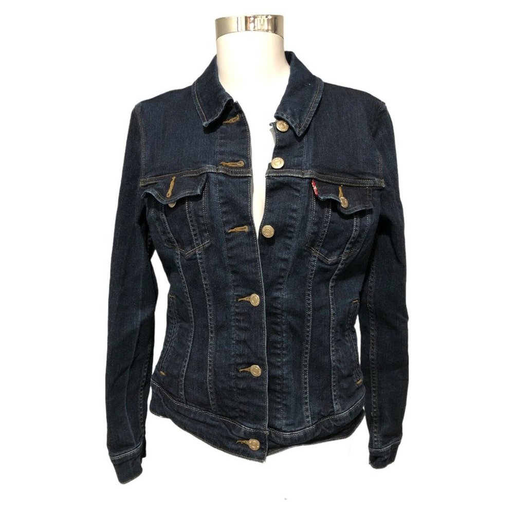 Levi Strauss Heavy Dark Blue Denim Jacket M Wpl423 CA00342 Levi’s Women’s
